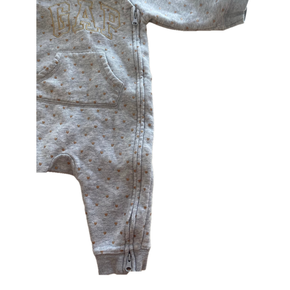 Baby Gap Jumpsuit 6-12m Grey and Gold - Picture 3 of 6
